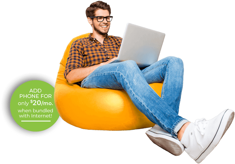 Kinetic Internet - man beanbag voice offer man beanbag voice offer