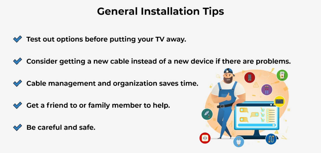 General TV Installion Tips